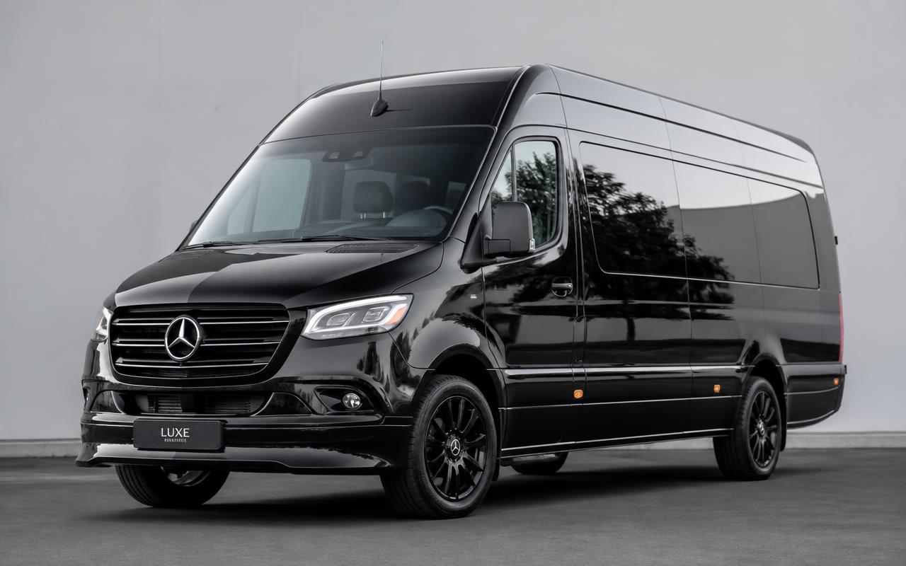 Black Sprinter van used for EML Transport and Pro Service, Inc. group and cargo transportation
